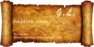 Gajdics Leon névjegykártya